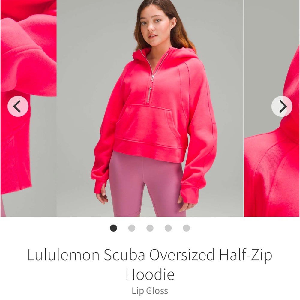 Lululemon Scuba Half Zip XS/S Lip Gloss